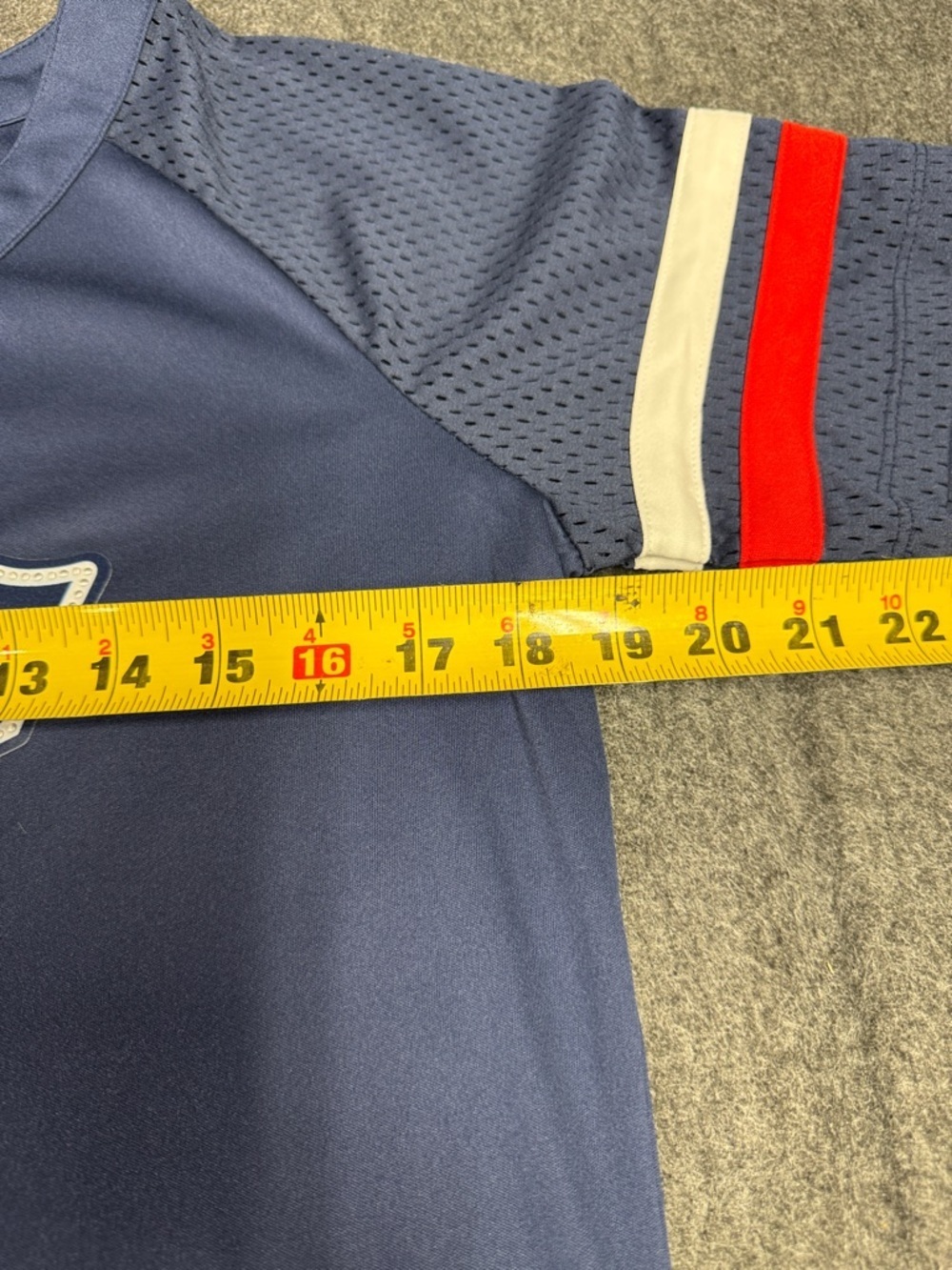 Fanatics Navy New England Patriots Lace-Up Jersey with Red & White Accents - Picture 5 of 8